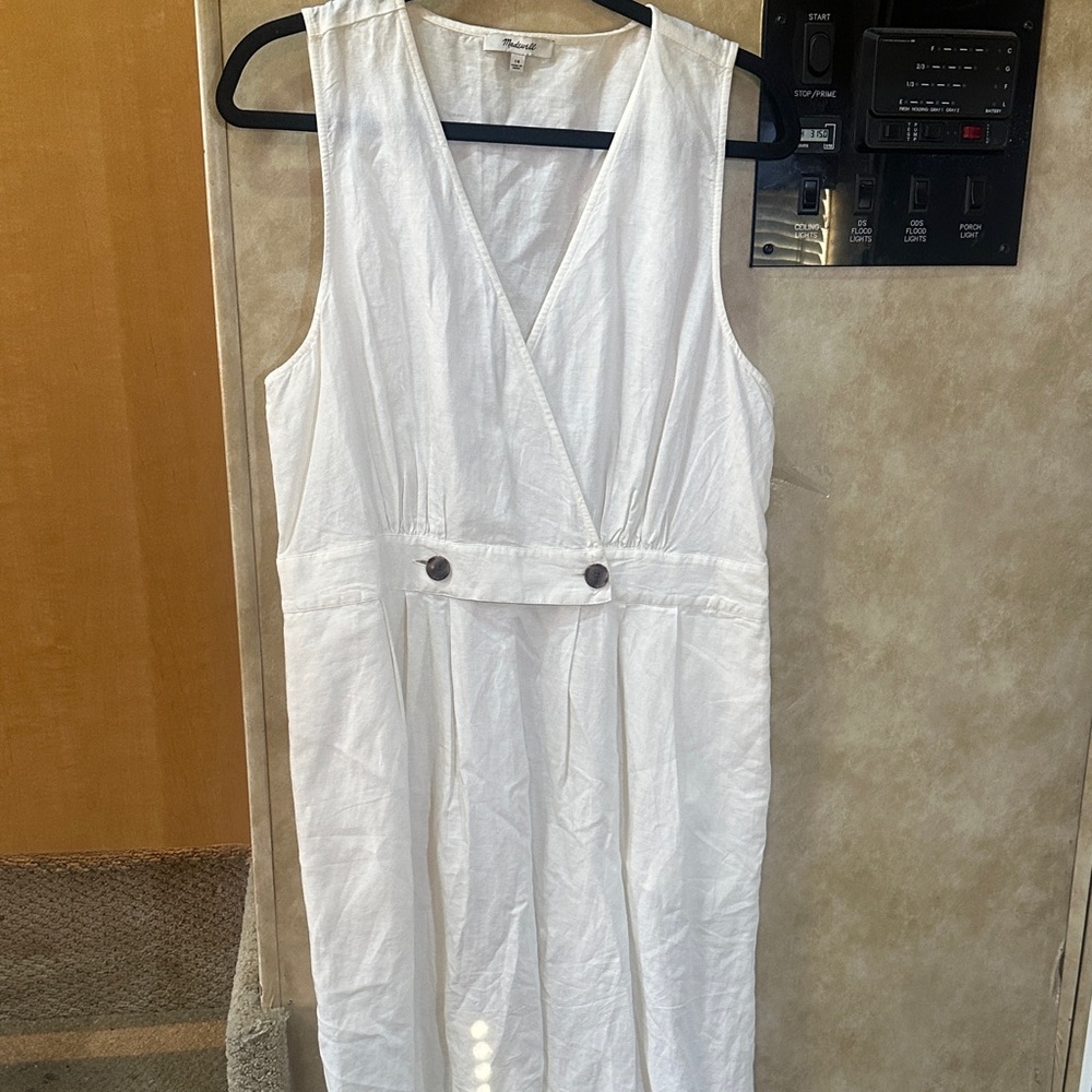 Madewell White linen /cotton Dress - Picture 3 of 7
